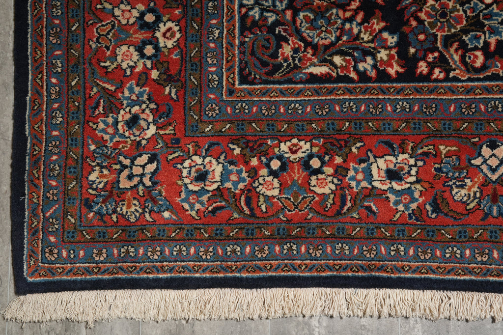 6.8 x 9.8 Navy Blue Fine Persian Sarouk Rug - view 14