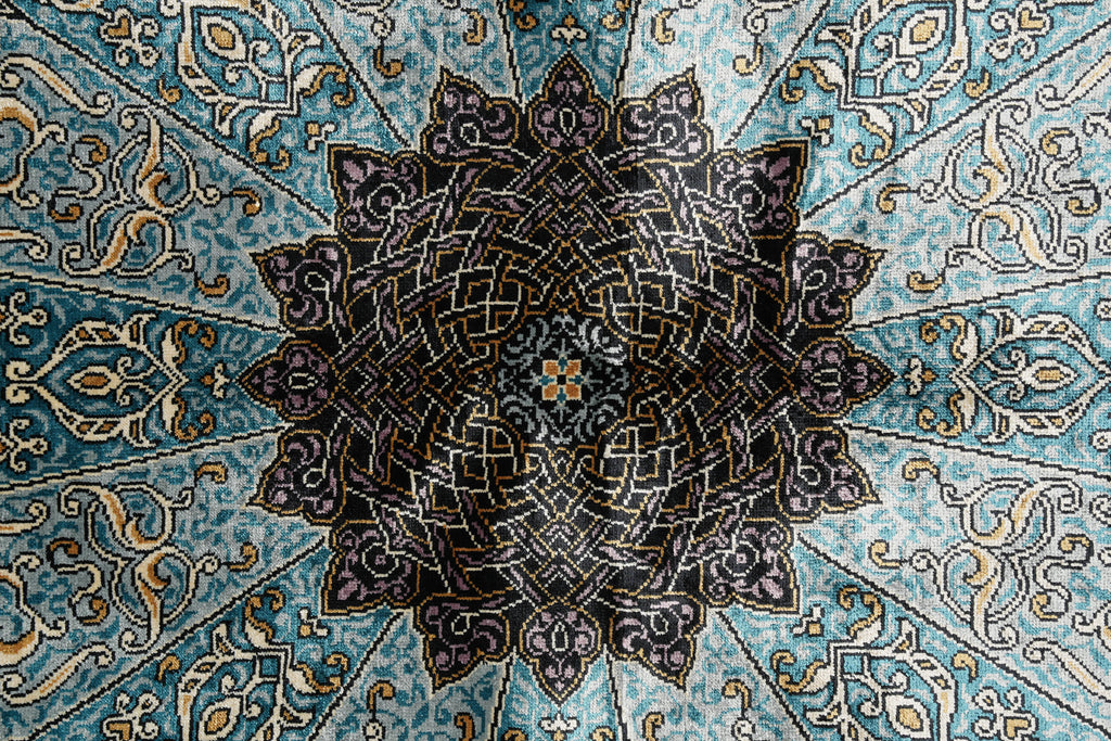 4.6 x 6.9 Amazing Silk Rug Turquoise #PIX-23e31