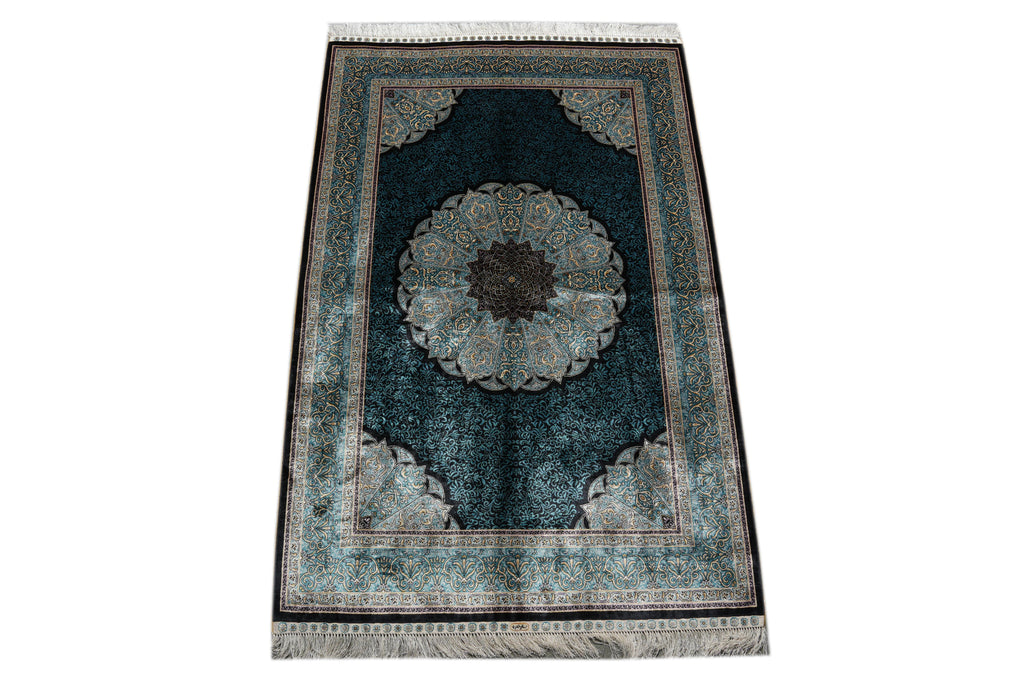 4.6 x 6.9 Amazing Silk Rug Turquoise #PIX-23e31