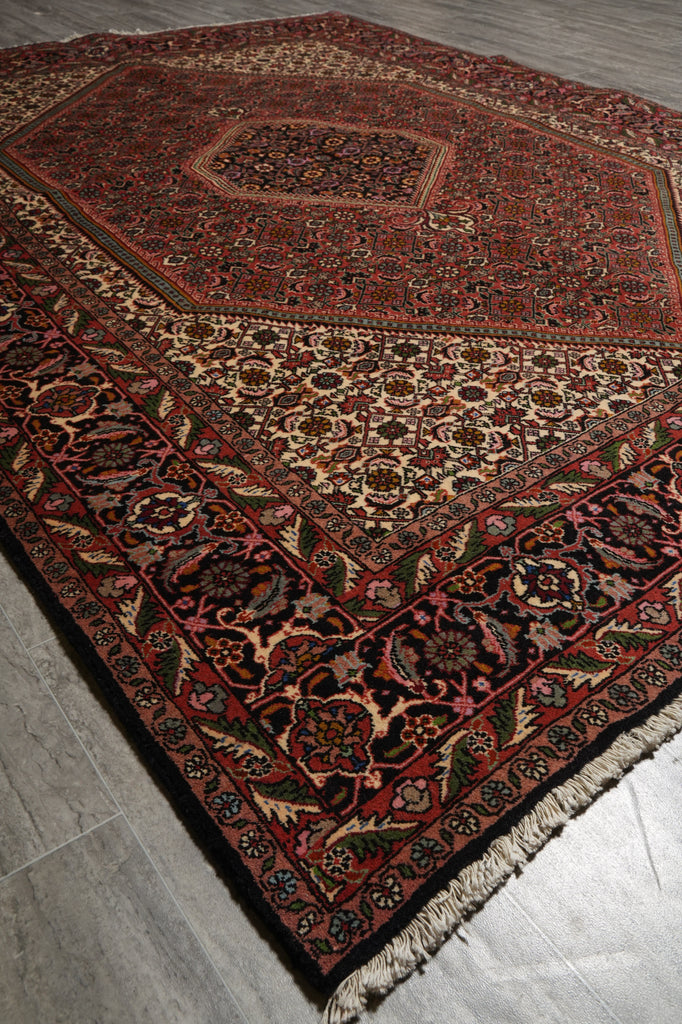 6.5 x 8.7 Ivory Fine Persian Bijar Rug Iran Carpet - view 6