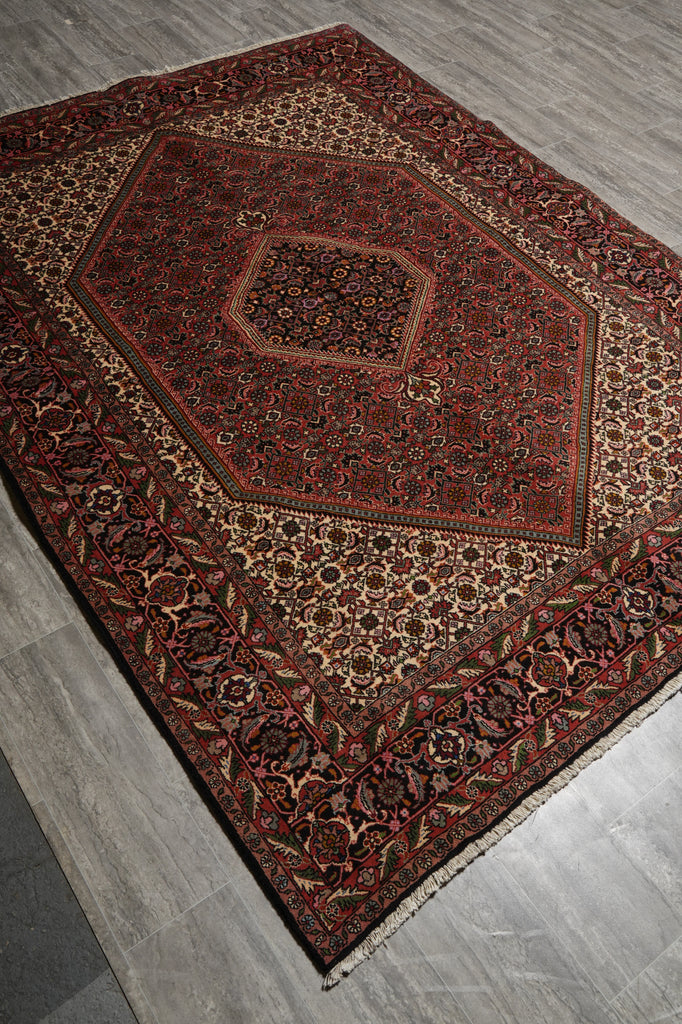 6.5 x 8.7 Ivory Fine Persian Bijar Rug Iran Carpet - view 4