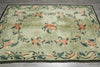 Load image into Gallery viewer, 5.8 x 8.8 Green French Aubusson Hooked Rug #PIX-1195