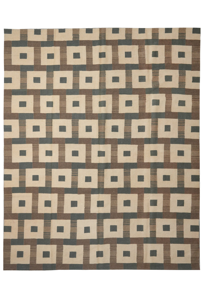 9.4 x 11.5 Handmade Flat Weave Wool Lauren Rug Contemporary #PIX-14610