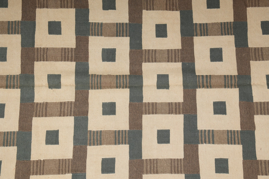 9.4 x 11.5 Handmade Flat Weave Wool Lauren Rug Contemporary #PIX-14610