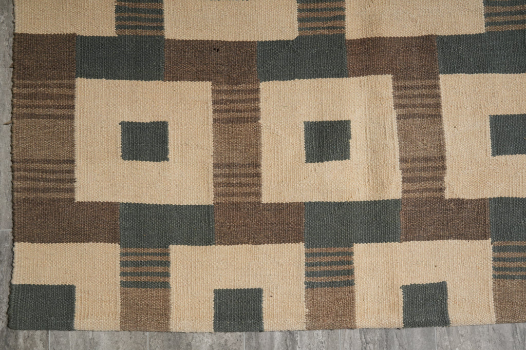 9.4 x 11.5 Handmade Flat Weave Wool Lauren Rug Contemporary #PIX-14610