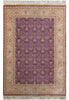 Load image into Gallery viewer, 3.4 x 5 Hereke Pattern Purple Bamboo Silk Rug