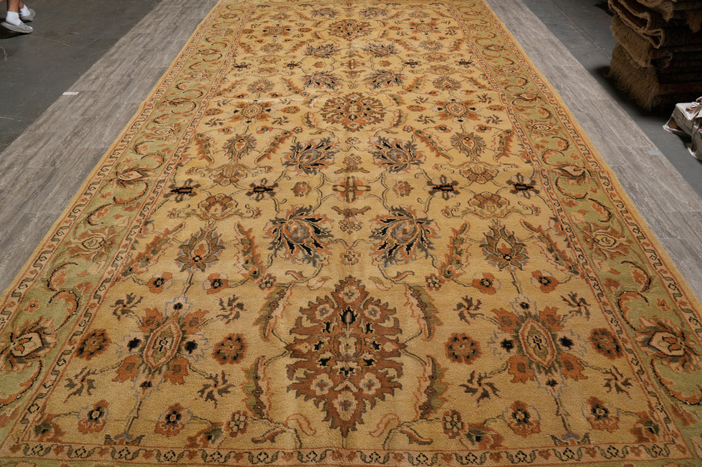 9 x 17.8 Unique Long Size Handmade Agra Rug #PIX-12594
