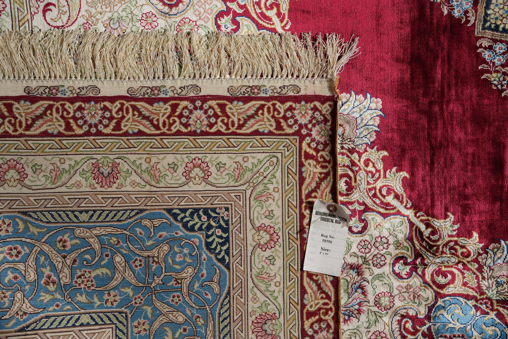 8 x 10 Hand-Knotted Bamboo Silk Elegant Fancy Carpet #PIX-58550
