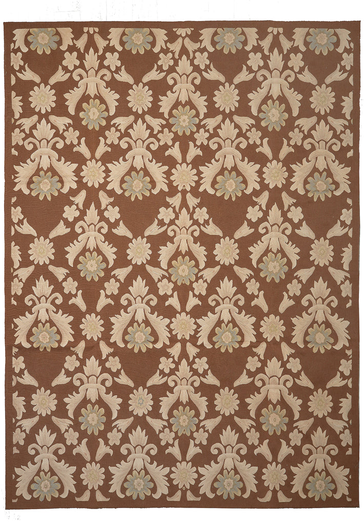 9.3 x 12.5 Flat Weave Handmade French Rug Transitional Modern #PIX-14091