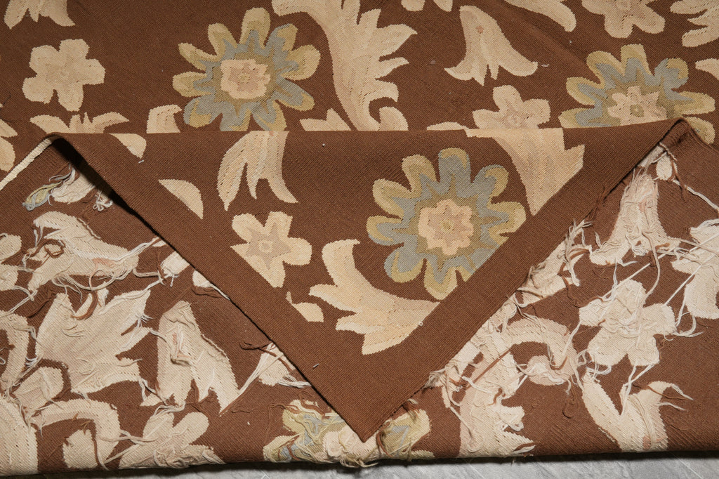9.3 x 12.5 Flat Weave Handmade French Rug Transitional Modern #PIX-14091