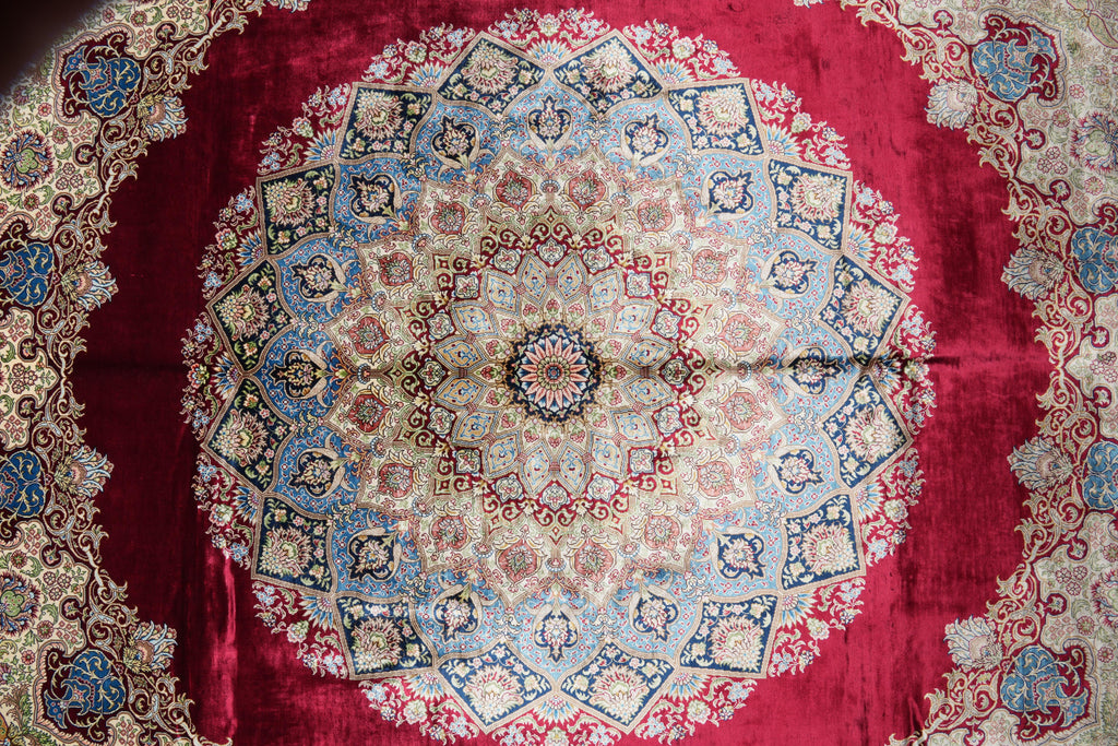 8 x 10 Hand-Knotted Bamboo Silk Elegant Fancy Carpet #PIX-58550