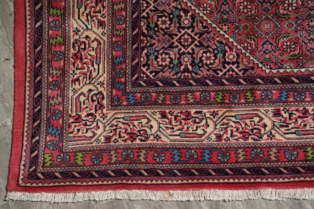 6.7 x 9.4 Pinkish High End Persian Bijar Rug - view 13
