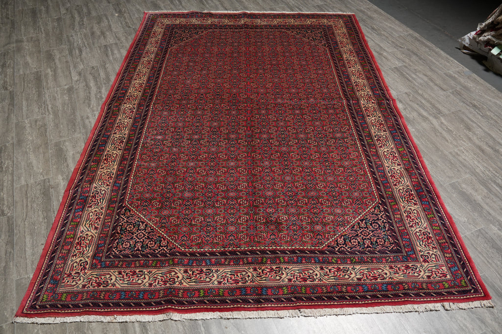 6.7 x 9.4 Pinkish High End Persian Bijar Rug - view 3