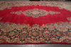 Load image into Gallery viewer, 13 x 21 Semi- Antique Persian Kerman Rug Open Red Field