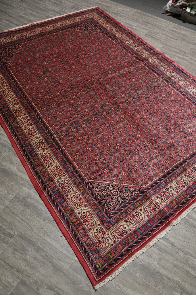 6.7 x 9.4 Pinkish High End Persian Bijar Rug - view 5