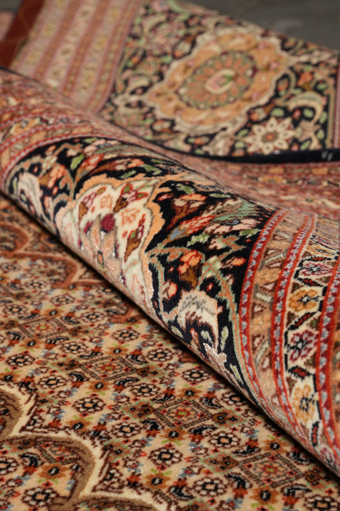13.2 x 19.4 High end Quality Persian Tabriz Mahi Rug 400 KPSI Black #B-78934