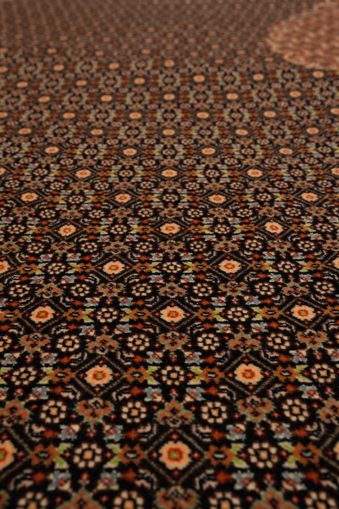13.2 x 19.4 High end Quality Persian Tabriz Mahi Rug 400 KPSI Black #B-78934