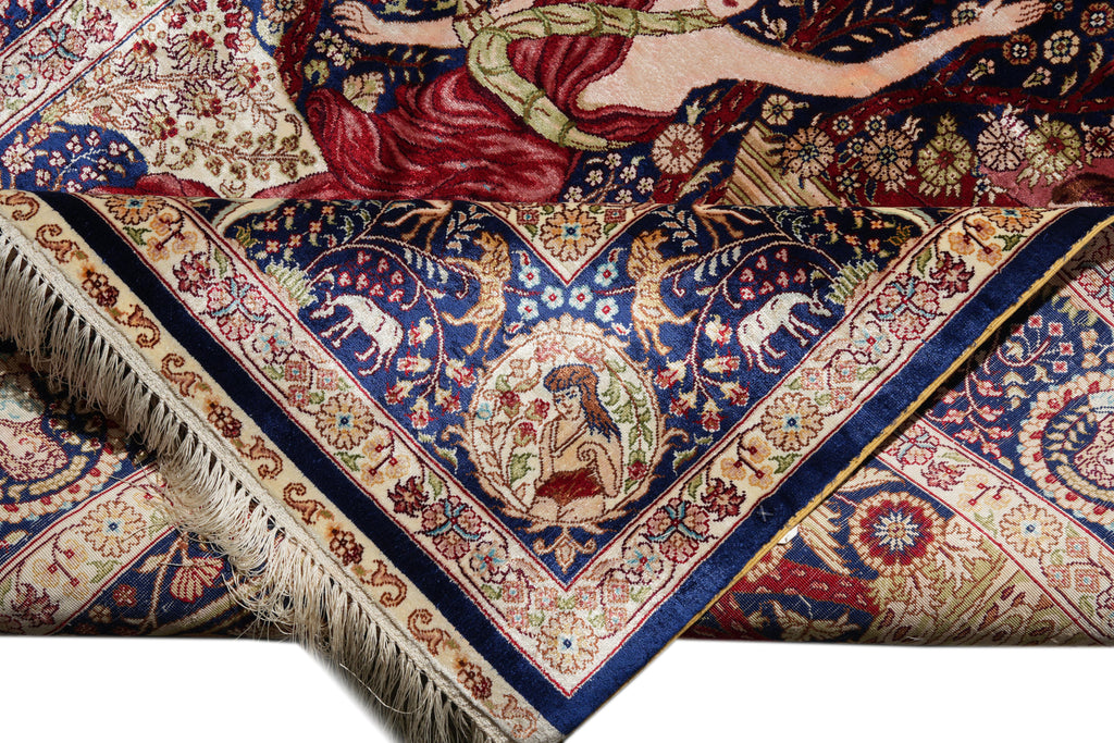 4.0 x 6.0 Pictorial Silk Rug #PIX-56477