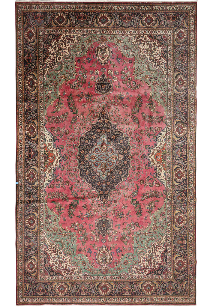 11.2 x 18 Pre-Owned Persian Tabriz Wool Rug
