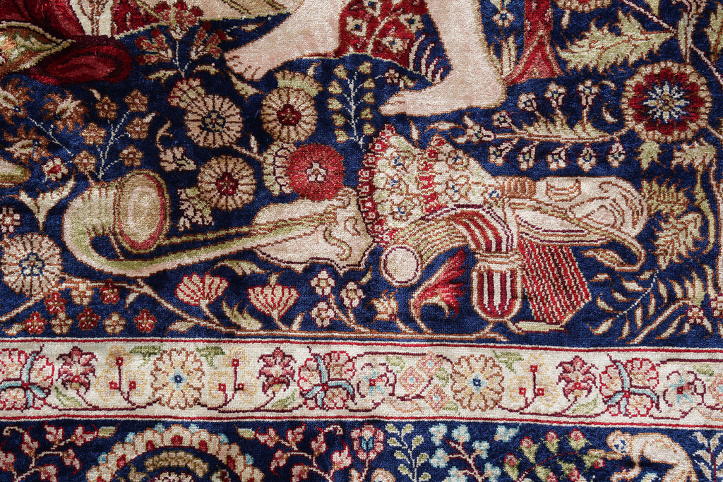 4.0 x 6.0 Pictorial Silk Rug #PIX-56477