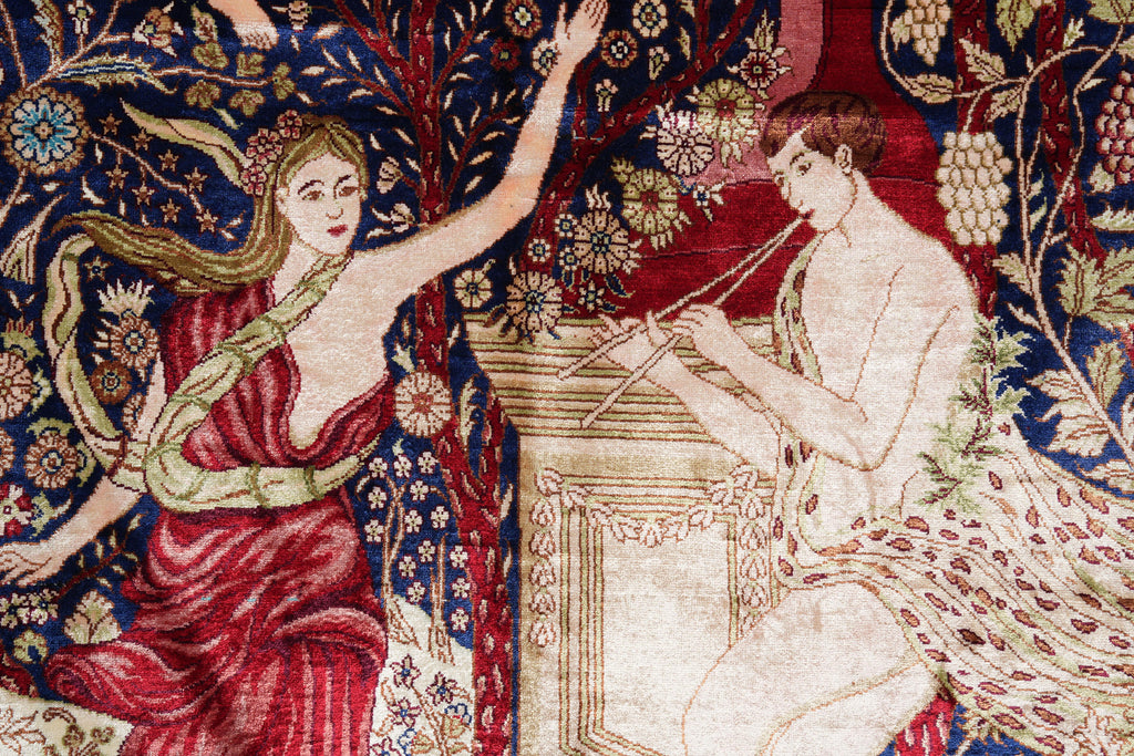 4.0 x 6.0 Pictorial Silk Rug #PIX-56477