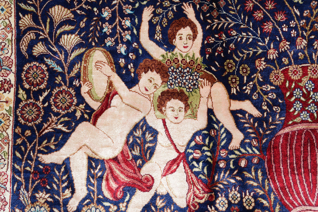 4.0 x 6.0 Pictorial Silk Rug #PIX-56477