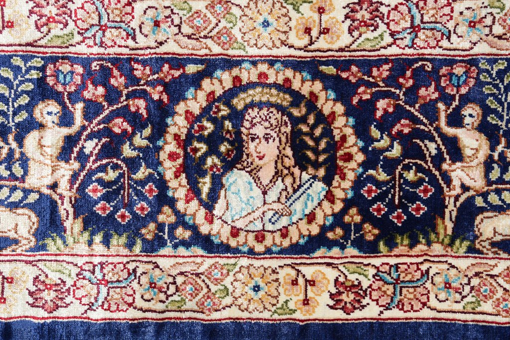 4.0 x 6.0 Pictorial Silk Rug #PIX-56477