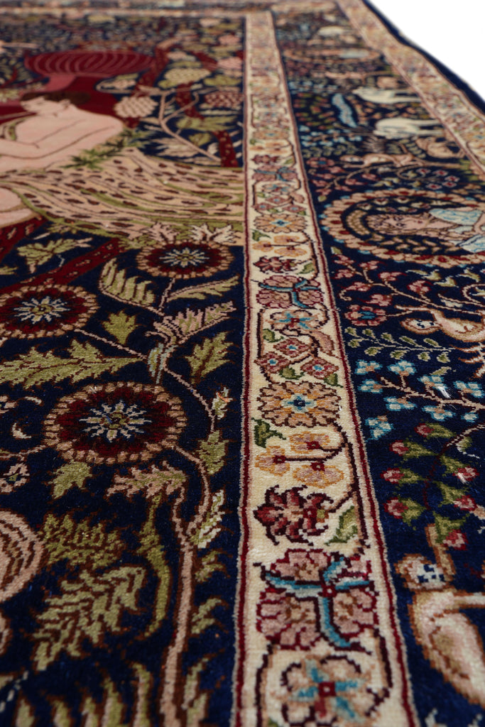 4.0 x 6.0 Pictorial Silk Rug #PIX-56477