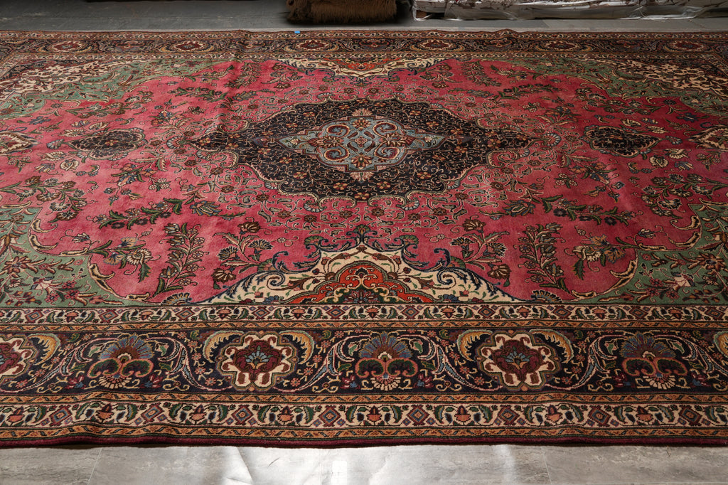 11.2 x 18 Pre-Owned Persian Tabriz Wool Rug