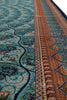 Load image into Gallery viewer, 6 x 9 Silk Rug Turquoise Dom #PIX-59281