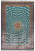 Load image into Gallery viewer, 6 x 9 Silk Rug Turquoise Dom #PIX-59281