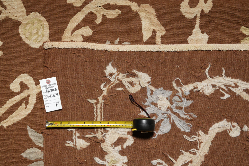 10 x 11.9 Handmade Flat Weave Lauren Rug French #PIX-14081