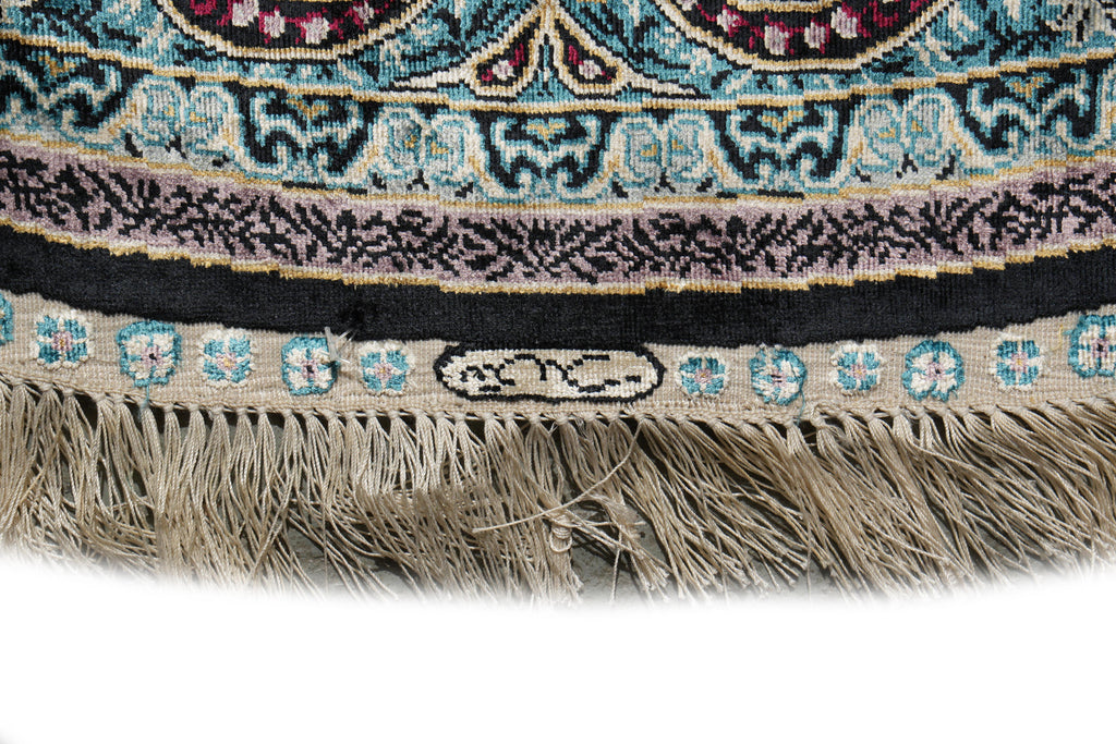 5 x 5 Feet Round Silk Rug #PIX-59494