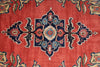 Load image into Gallery viewer, 7 x 10.5 Coral Red Fine Wool Persian Sarouk Rug - view 7