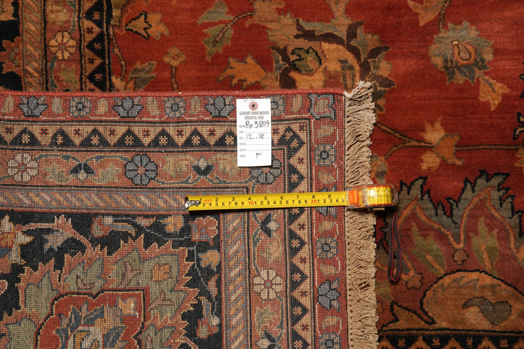 12 x 18 Great Hand-Knotted Jaipur Rug Lustrous Wool #PIX-3804