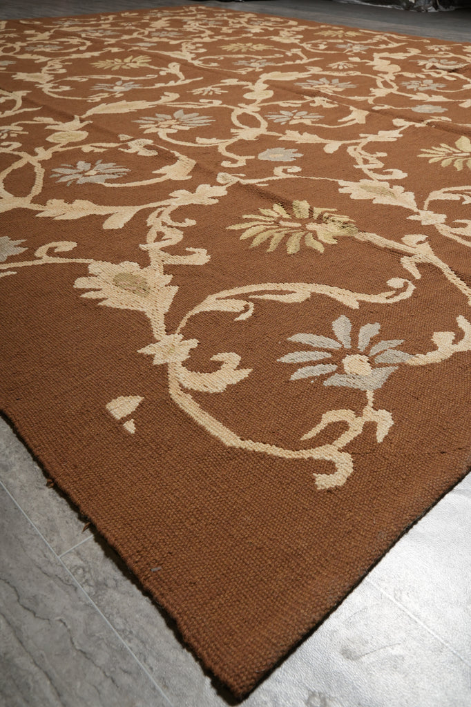 10 x 11.9 Handmade Flat Weave Lauren Rug French #PIX-14081