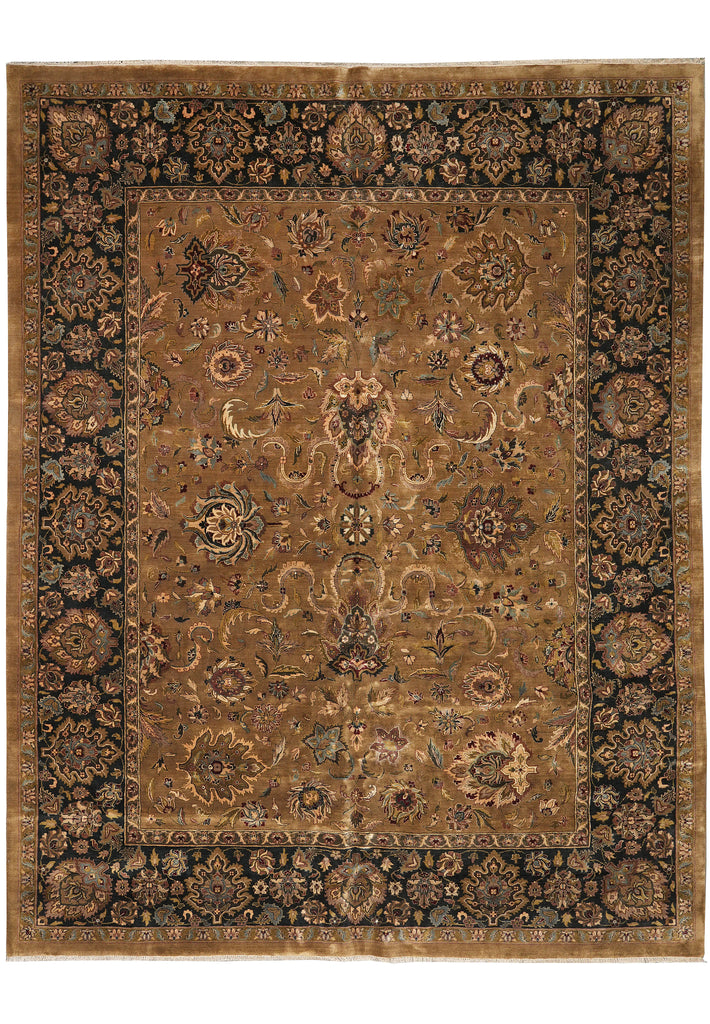 11.8 x 14.7 Handmade Jaipur Rug Olive Brown #PIX-2342