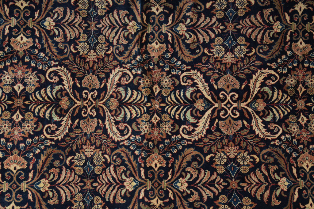 6.9 x 10 Dark Blue Fine Wool Persian Sarouk Lilihan Rug - view 7