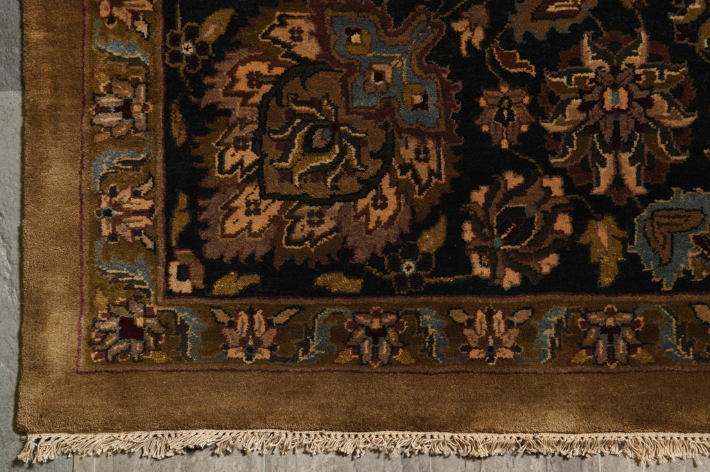 11.8 x 14.7 Handmade Jaipur Rug Olive Brown #PIX-2342