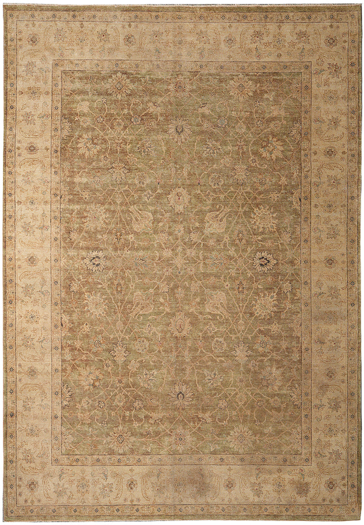 8.11 x 11.7 Warm Neutral Chobi Peshawar Zigler Rug Natural Wool