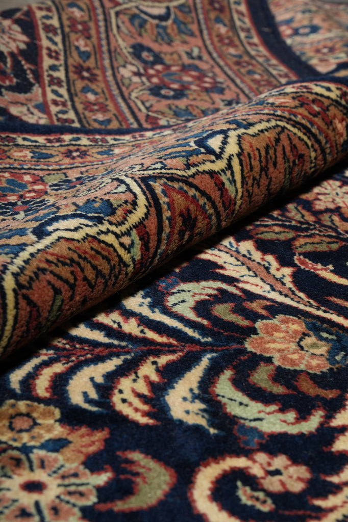 6.9 x 10 Dark Blue Fine Wool Persian Sarouk Lilihan Rug - view 13