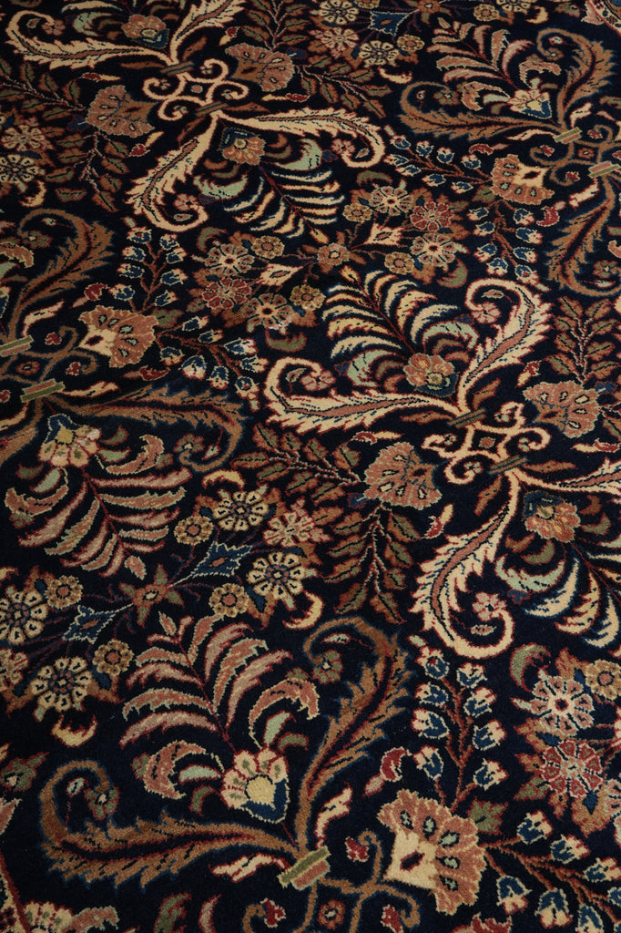 6.9 x 10 Dark Blue Fine Wool Persian Sarouk Lilihan Rug - view 9