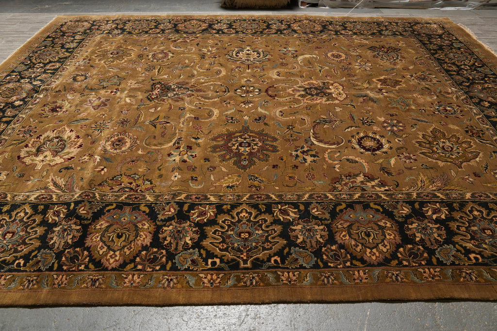 11.8 x 14.7 Handmade Jaipur Rug Olive Brown #PIX-2342