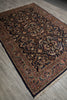 Load image into Gallery viewer, 6.9 x 10 Dark Blue Fine Wool Persian Sarouk Lilihan Rug - view 5