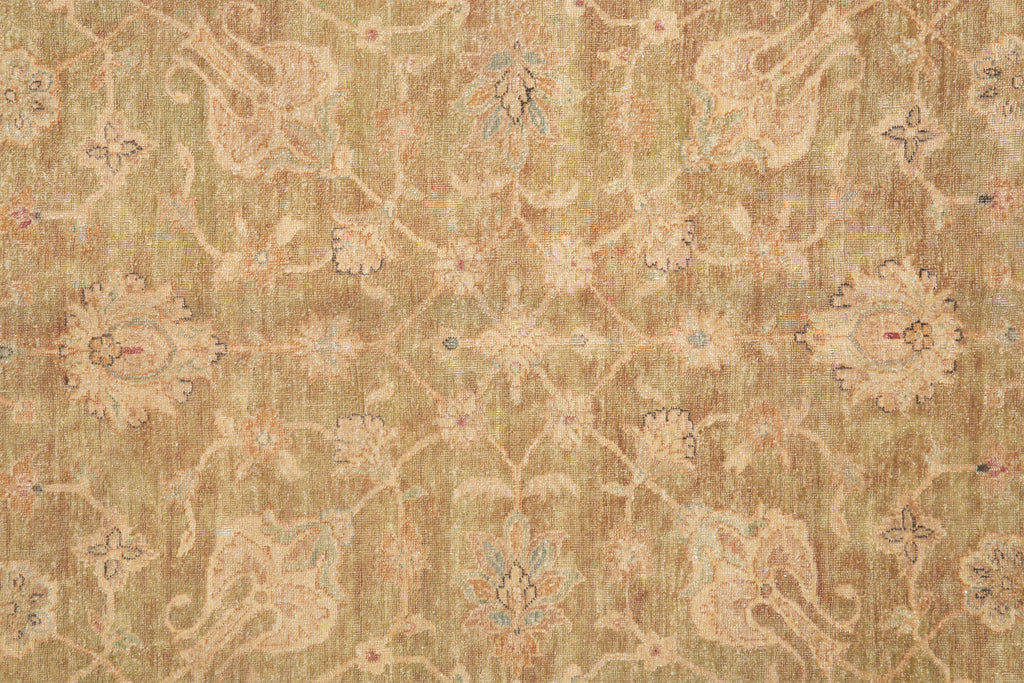 9 x 11.7 Warm Neutral Chobi Peshawar Zigler Rug Natural Wool #F-4170