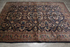 Load image into Gallery viewer, 6.9 x 10 Dark Blue Fine Wool Persian Sarouk Lilihan Rug - view 4