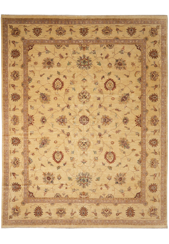 12 x 15.2 Handmade Natural Organic Wool Chobi Peshawar Rug #PIX-797-06