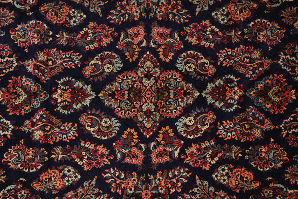 6.8 x 10.6 Navy Blue Fine Persian Sarouk Rug - view 7