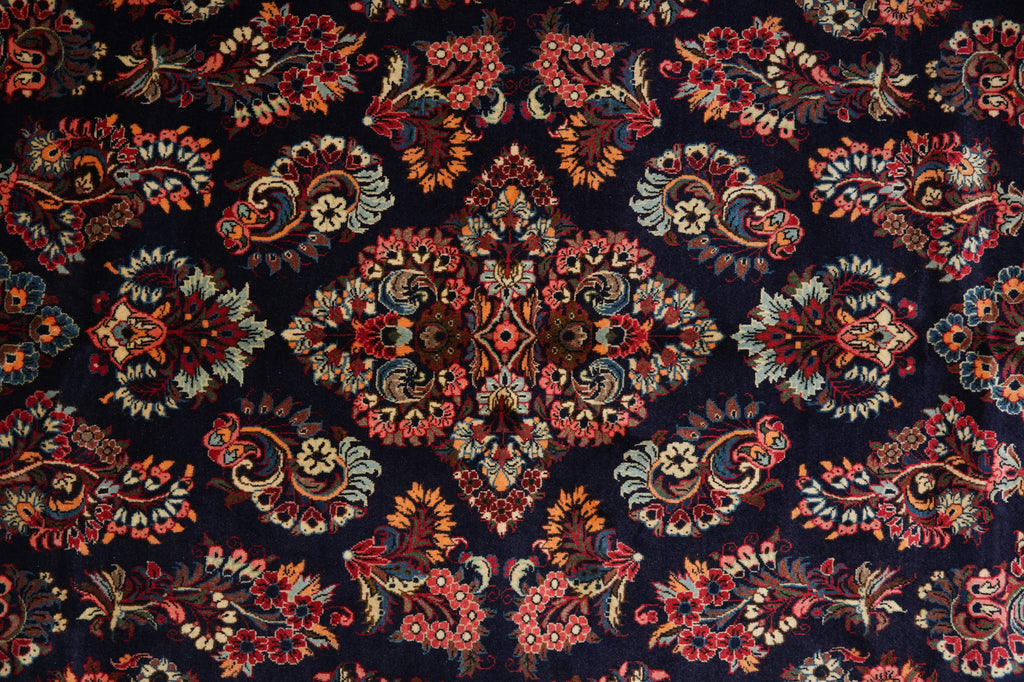 6.8 x 10.6 Navy Blue Fine Persian Sarouk Rug - view 8