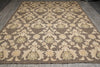 Load image into Gallery viewer, 9 x 12.9 Flat Weave Khaki BRrown Handmade Kilim Rug French Contemporary Transitional #PIX-14611